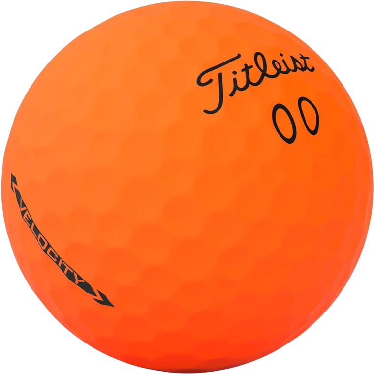 Titleist Velocity golf ball, matte orange